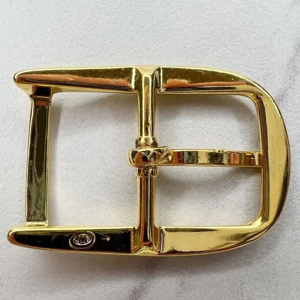 Vintage Gold Tone Simple Basic Belt Buckle for up to 1 Inch Belt